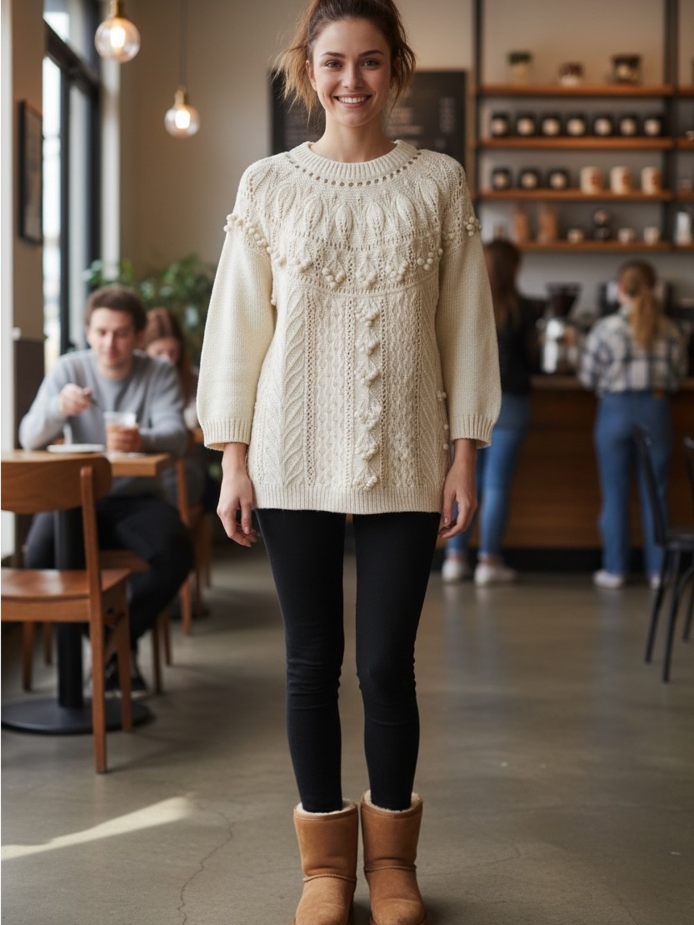 Vintage B Moss Chunky Knit Sweater